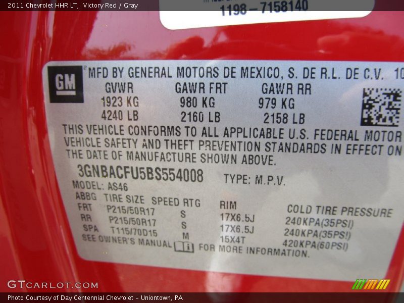 Victory Red / Gray 2011 Chevrolet HHR LT