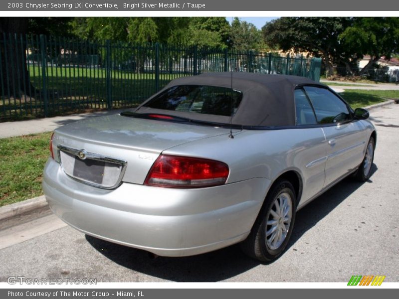 Bright Silver Metallic / Taupe 2003 Chrysler Sebring LXi Convertible