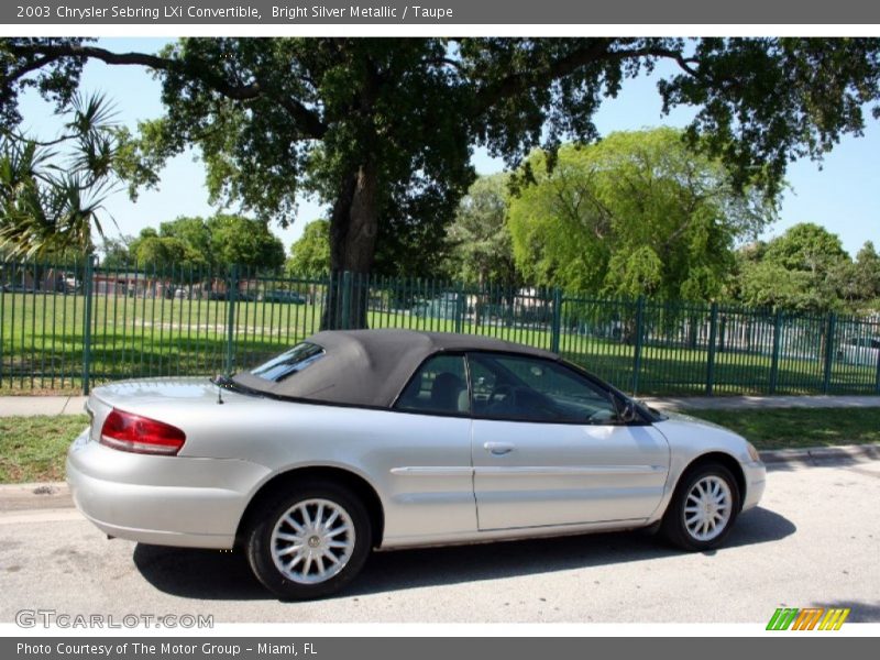 Bright Silver Metallic / Taupe 2003 Chrysler Sebring LXi Convertible