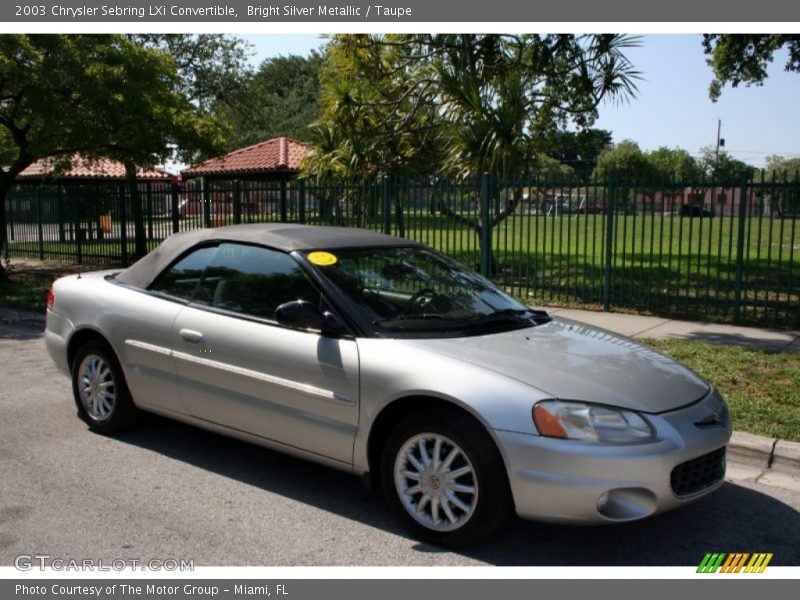 Bright Silver Metallic / Taupe 2003 Chrysler Sebring LXi Convertible