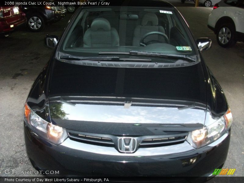 Nighthawk Black Pearl / Gray 2008 Honda Civic LX Coupe