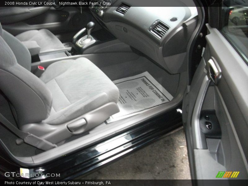 Nighthawk Black Pearl / Gray 2008 Honda Civic LX Coupe