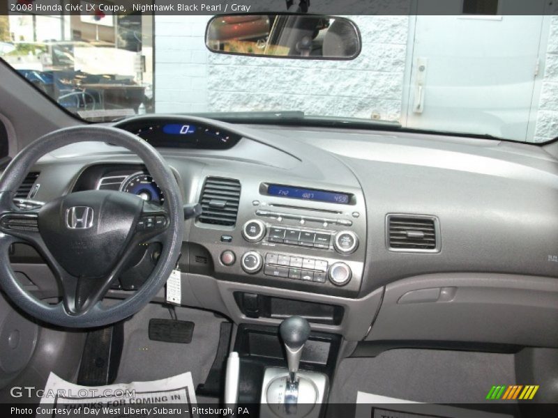 Nighthawk Black Pearl / Gray 2008 Honda Civic LX Coupe
