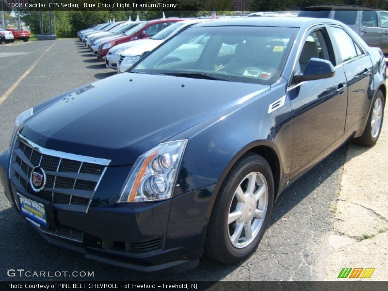 Blue Chip / Light Titanium/Ebony 2008 Cadillac CTS Sedan