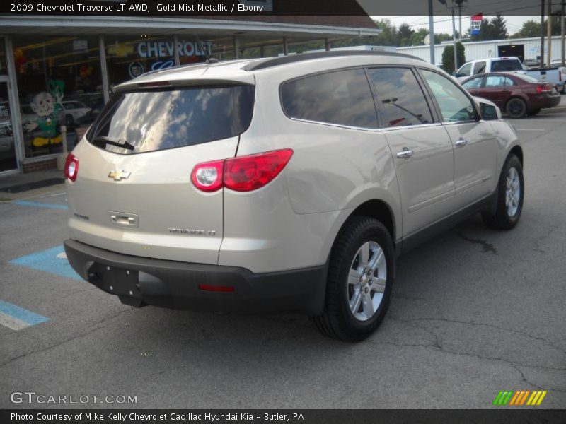 Gold Mist Metallic / Ebony 2009 Chevrolet Traverse LT AWD