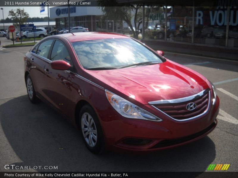 Venetian Red / Camel 2011 Hyundai Sonata GLS