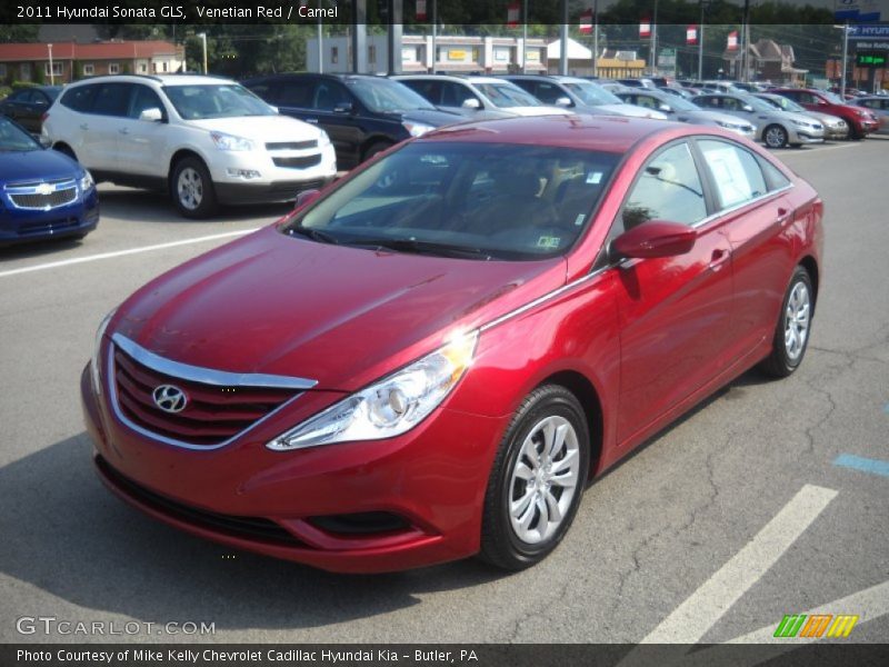 Venetian Red / Camel 2011 Hyundai Sonata GLS