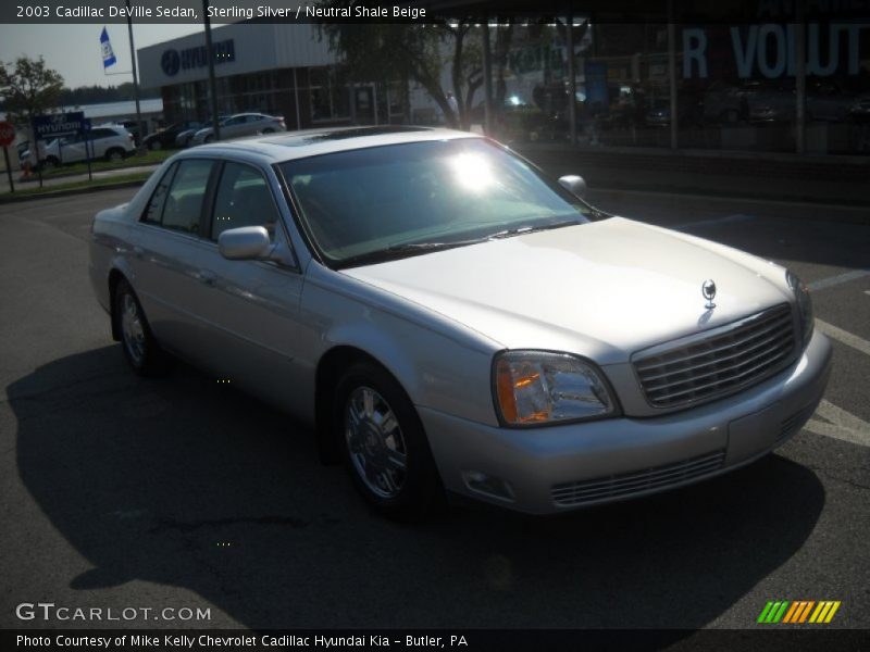 Sterling Silver / Neutral Shale Beige 2003 Cadillac DeVille Sedan