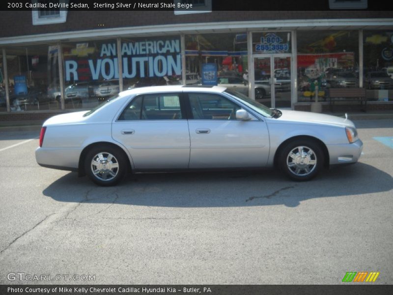 Sterling Silver / Neutral Shale Beige 2003 Cadillac DeVille Sedan
