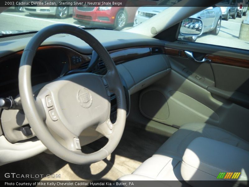 Sterling Silver / Neutral Shale Beige 2003 Cadillac DeVille Sedan