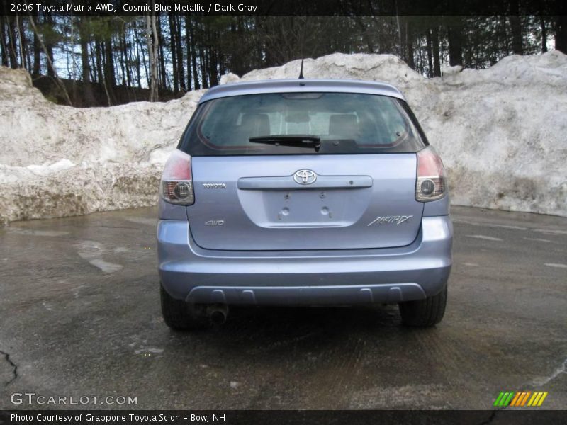 Cosmic Blue Metallic / Dark Gray 2006 Toyota Matrix AWD