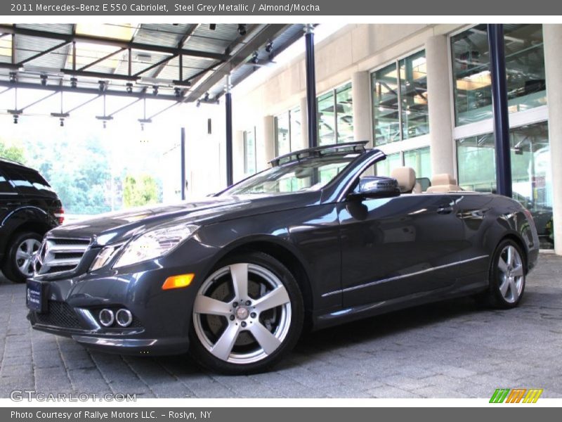 Steel Grey Metallic / Almond/Mocha 2011 Mercedes-Benz E 550 Cabriolet