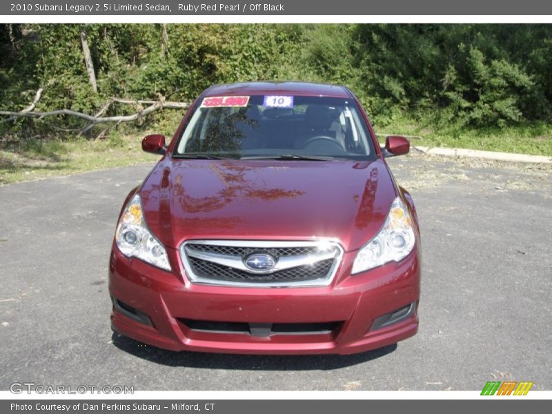 Ruby Red Pearl / Off Black 2010 Subaru Legacy 2.5i Limited Sedan