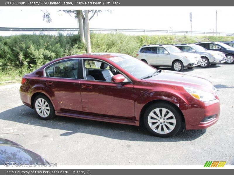 Ruby Red Pearl / Off Black 2010 Subaru Legacy 2.5i Limited Sedan