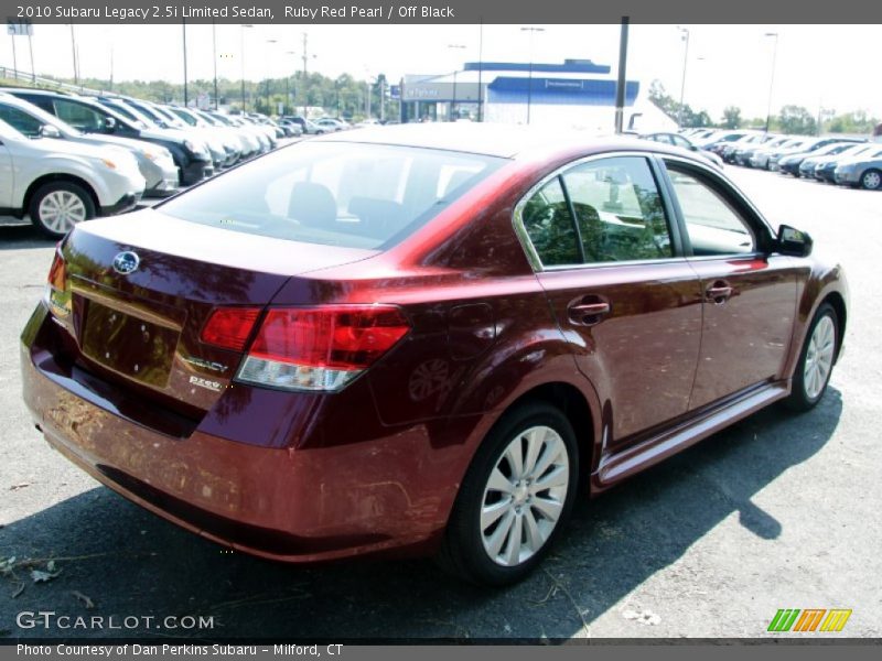 Ruby Red Pearl / Off Black 2010 Subaru Legacy 2.5i Limited Sedan