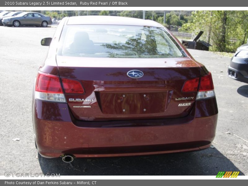 Ruby Red Pearl / Off Black 2010 Subaru Legacy 2.5i Limited Sedan