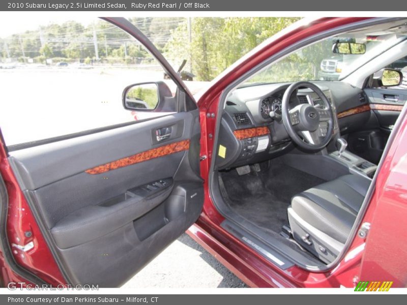 Ruby Red Pearl / Off Black 2010 Subaru Legacy 2.5i Limited Sedan