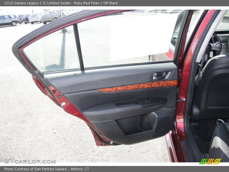 Ruby Red Pearl / Off Black 2010 Subaru Legacy 2.5i Limited Sedan