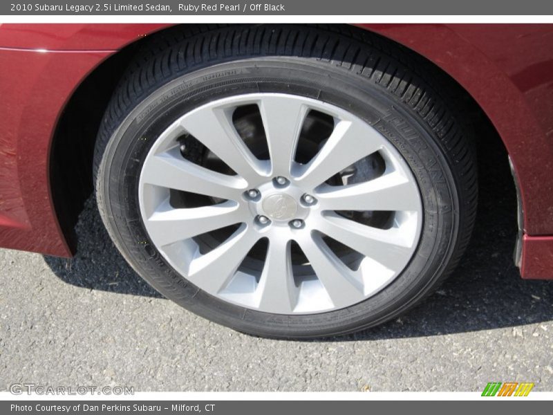 Ruby Red Pearl / Off Black 2010 Subaru Legacy 2.5i Limited Sedan