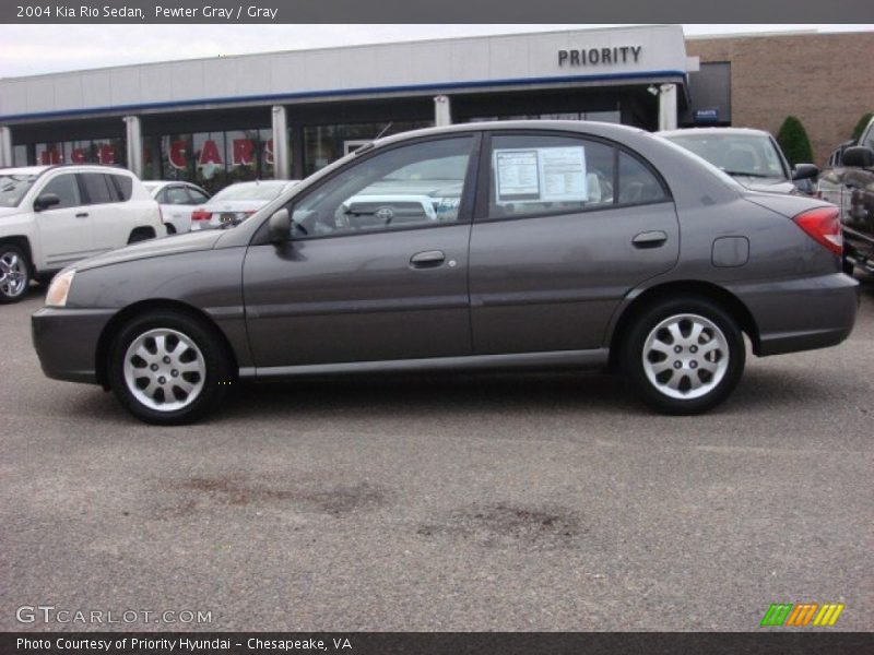 Pewter Gray / Gray 2004 Kia Rio Sedan