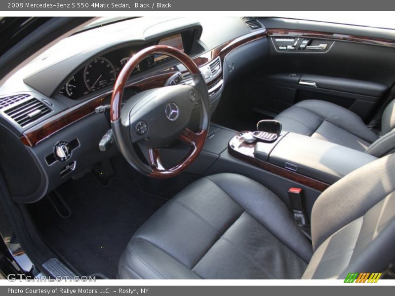 Black / Black 2008 Mercedes-Benz S 550 4Matic Sedan