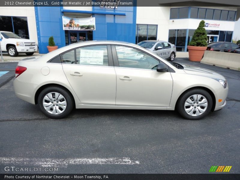 Gold Mist Metallic / Jet Black/Medium Titanium 2012 Chevrolet Cruze LS