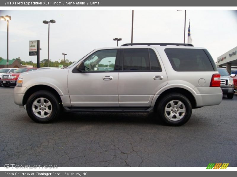 Ingot Silver Metallic / Camel 2010 Ford Expedition XLT