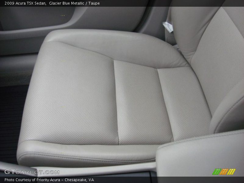 Glacier Blue Metallic / Taupe 2009 Acura TSX Sedan