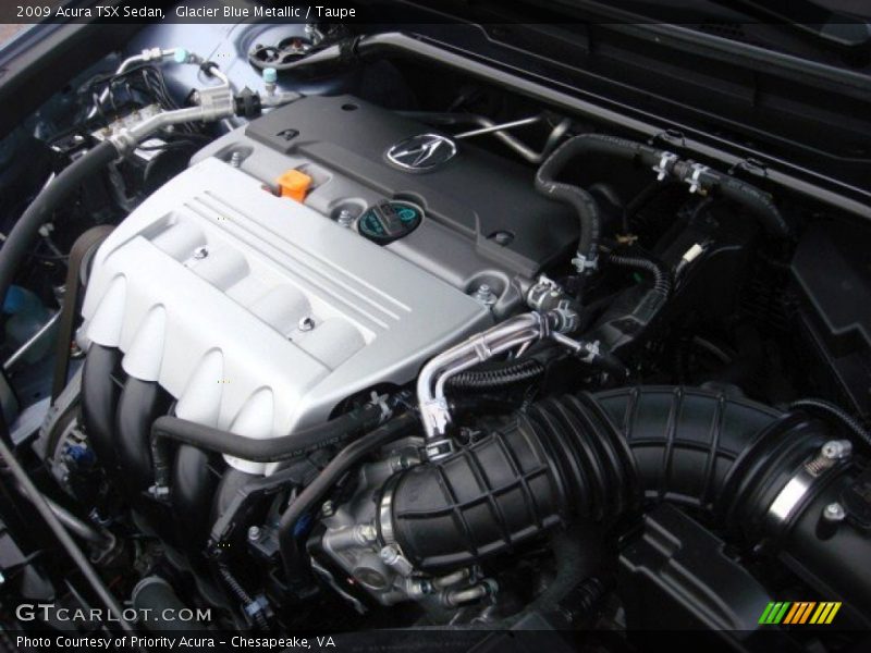 Glacier Blue Metallic / Taupe 2009 Acura TSX Sedan