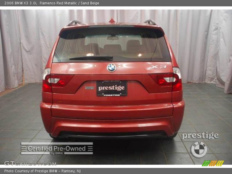 Flamenco Red Metallic / Sand Beige 2006 BMW X3 3.0i