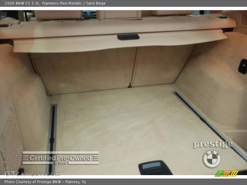 Flamenco Red Metallic / Sand Beige 2006 BMW X3 3.0i