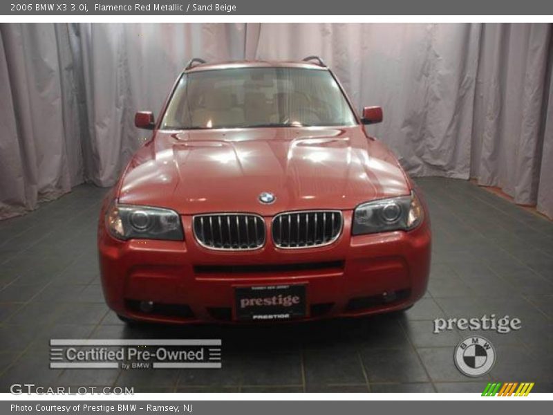 Flamenco Red Metallic / Sand Beige 2006 BMW X3 3.0i