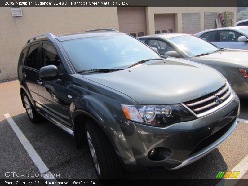 Manitoba Green Metallic / Black 2009 Mitsubishi Outlander SE 4WD