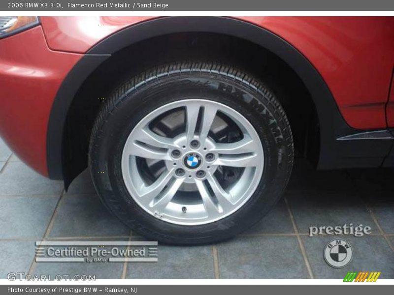 Flamenco Red Metallic / Sand Beige 2006 BMW X3 3.0i