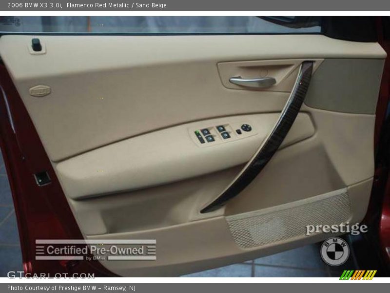 Flamenco Red Metallic / Sand Beige 2006 BMW X3 3.0i