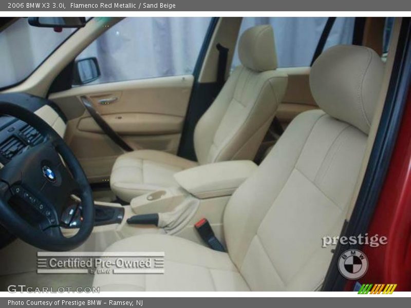 Flamenco Red Metallic / Sand Beige 2006 BMW X3 3.0i