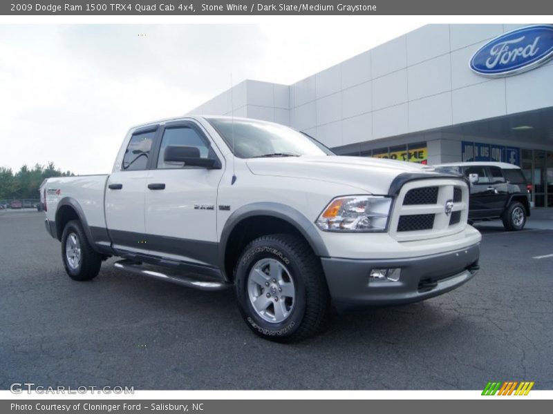 Stone White / Dark Slate/Medium Graystone 2009 Dodge Ram 1500 TRX4 Quad Cab 4x4