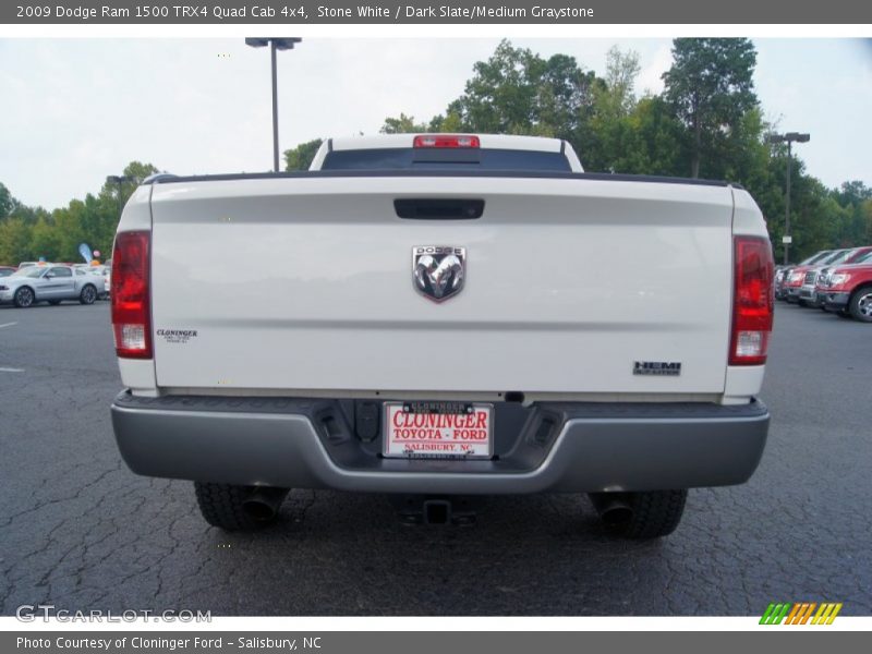 Stone White / Dark Slate/Medium Graystone 2009 Dodge Ram 1500 TRX4 Quad Cab 4x4