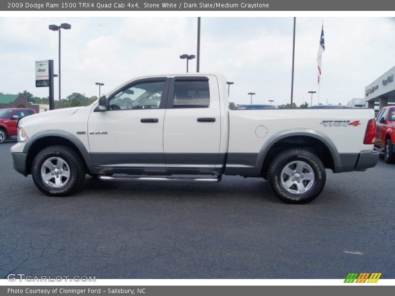 Stone White / Dark Slate/Medium Graystone 2009 Dodge Ram 1500 TRX4 Quad Cab 4x4