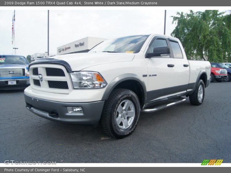 Stone White / Dark Slate/Medium Graystone 2009 Dodge Ram 1500 TRX4 Quad Cab 4x4