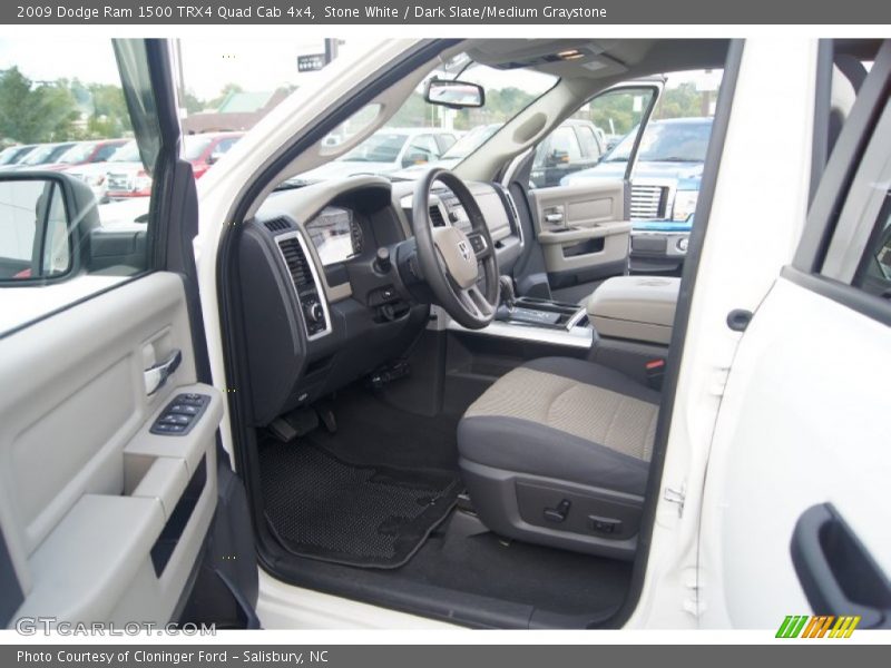 Stone White / Dark Slate/Medium Graystone 2009 Dodge Ram 1500 TRX4 Quad Cab 4x4