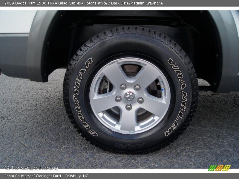 Stone White / Dark Slate/Medium Graystone 2009 Dodge Ram 1500 TRX4 Quad Cab 4x4