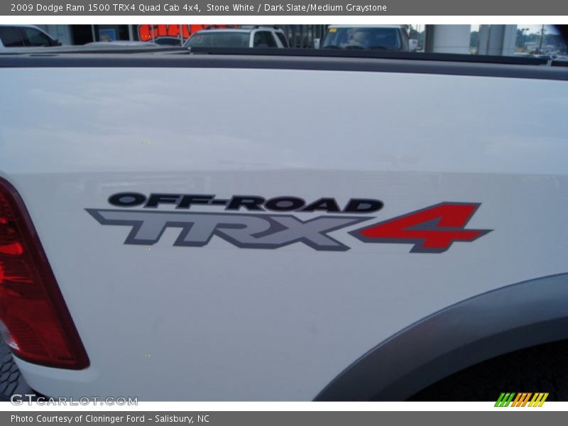 Stone White / Dark Slate/Medium Graystone 2009 Dodge Ram 1500 TRX4 Quad Cab 4x4