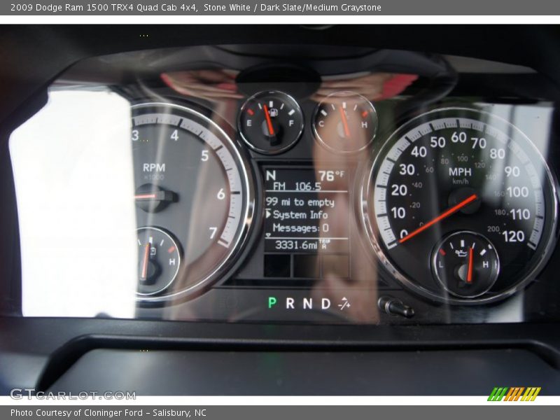 Stone White / Dark Slate/Medium Graystone 2009 Dodge Ram 1500 TRX4 Quad Cab 4x4