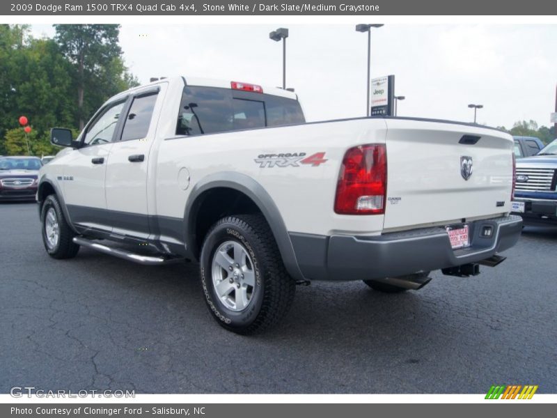 Stone White / Dark Slate/Medium Graystone 2009 Dodge Ram 1500 TRX4 Quad Cab 4x4
