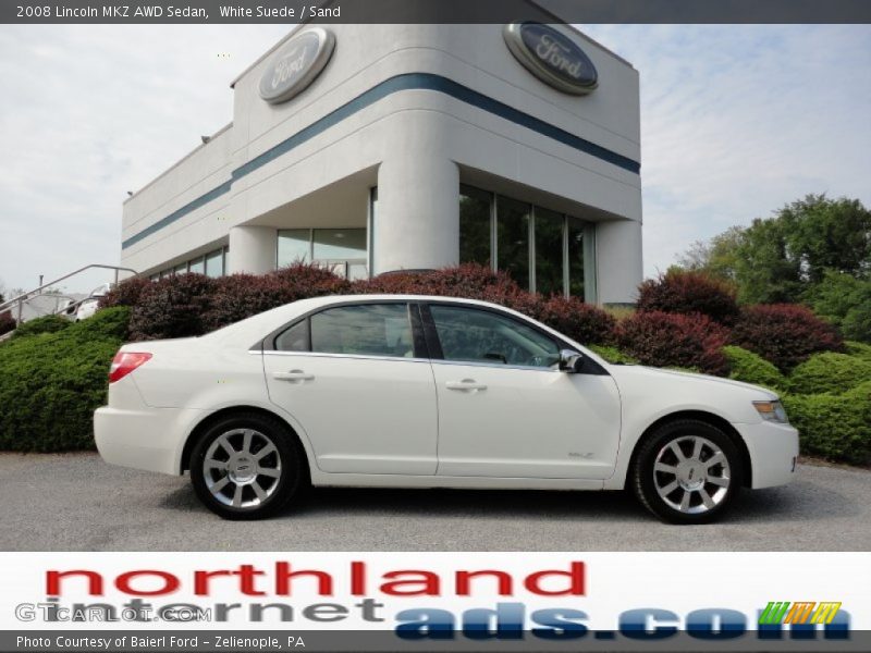 White Suede / Sand 2008 Lincoln MKZ AWD Sedan