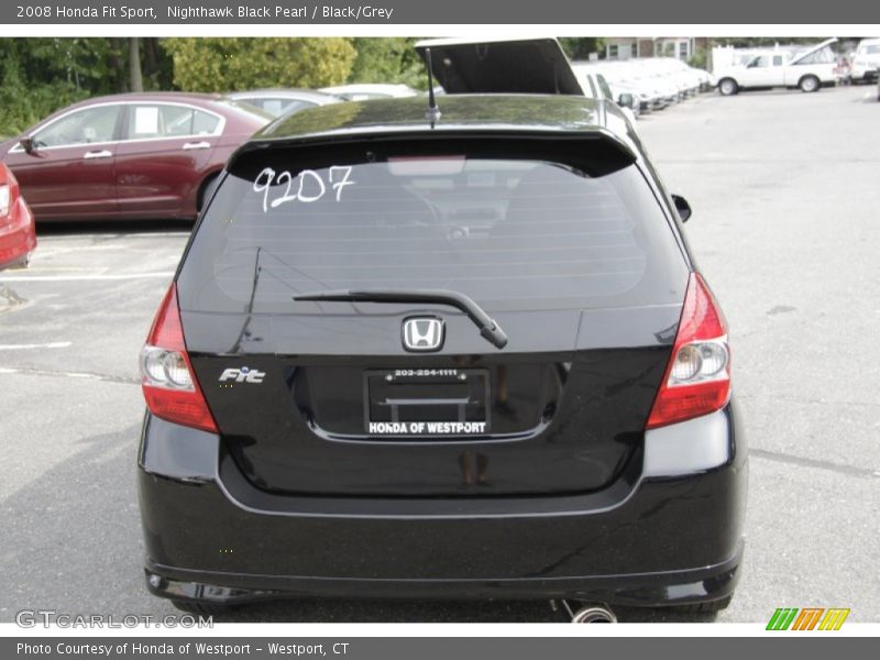 Nighthawk Black Pearl / Black/Grey 2008 Honda Fit Sport