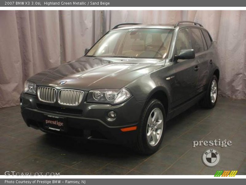 Highland Green Metallic / Sand Beige 2007 BMW X3 3.0si