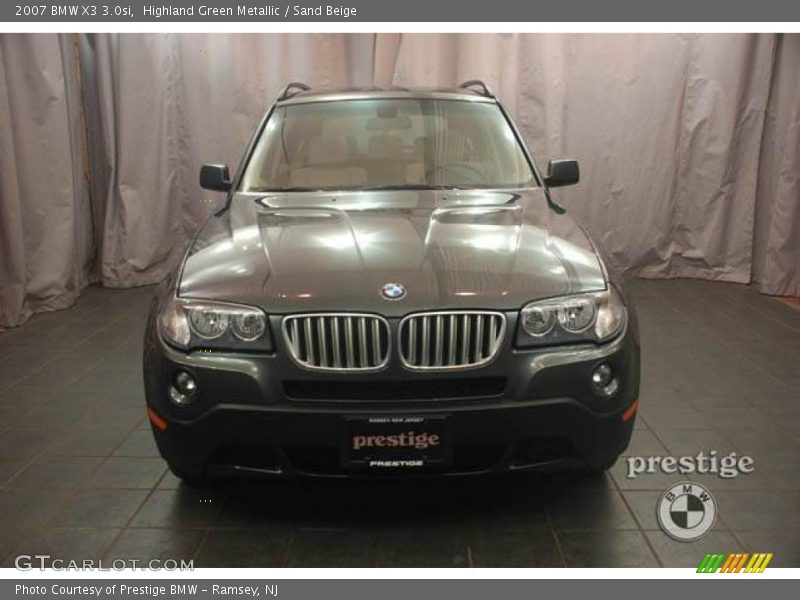 Highland Green Metallic / Sand Beige 2007 BMW X3 3.0si