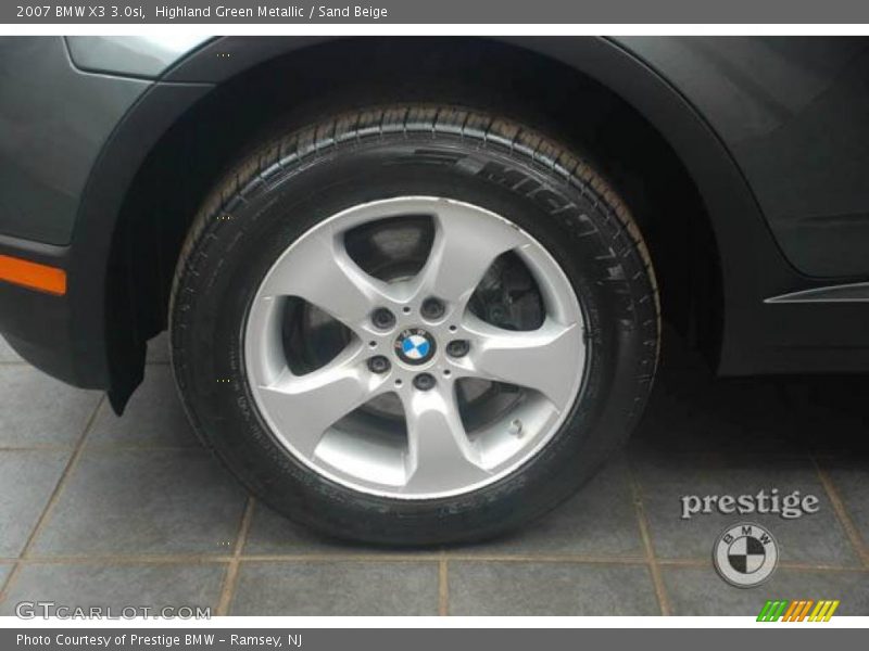 Highland Green Metallic / Sand Beige 2007 BMW X3 3.0si